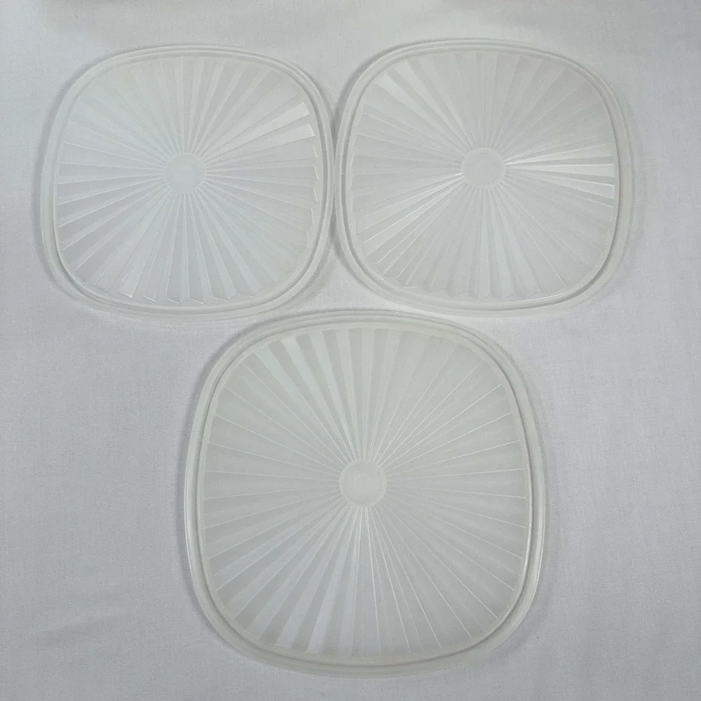 Vintage Tupperware Servalier Square Bowls 3 Pc Set 836 837 838 839
